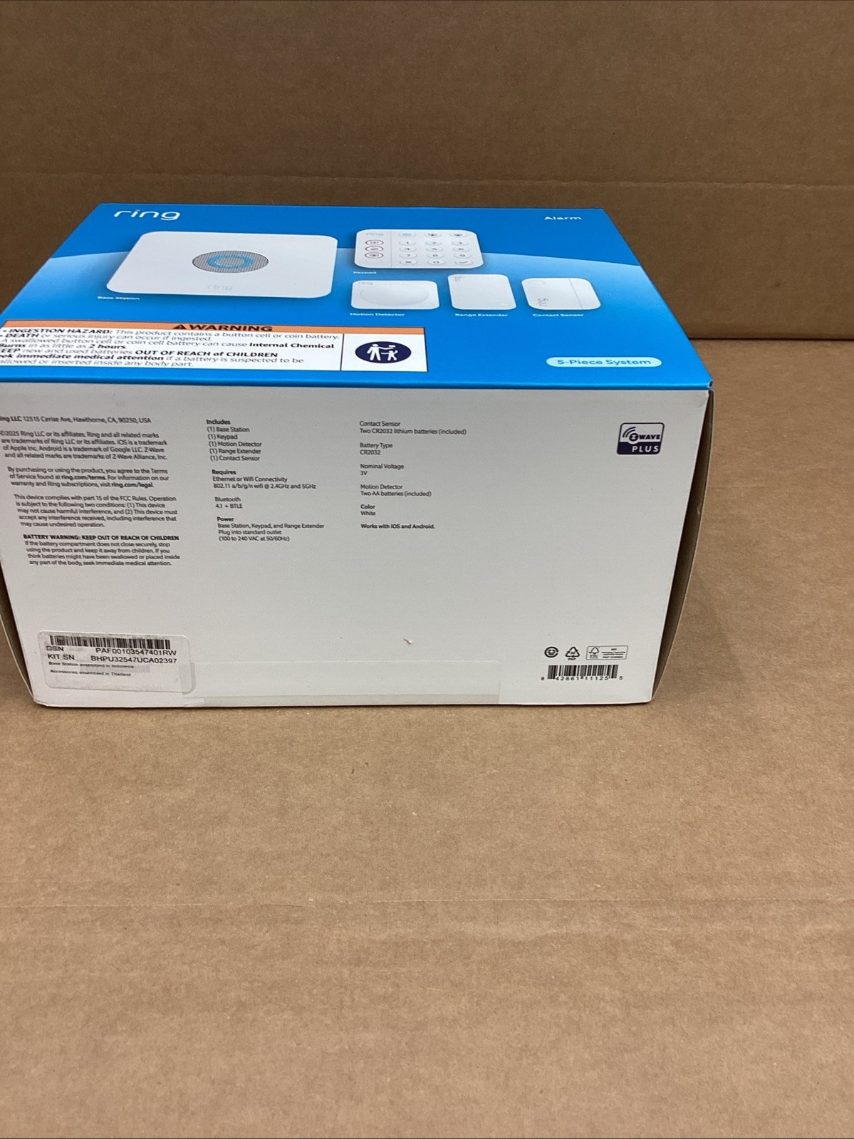 Ring Alarm 5-Piece Home Security Kit White – New In Box