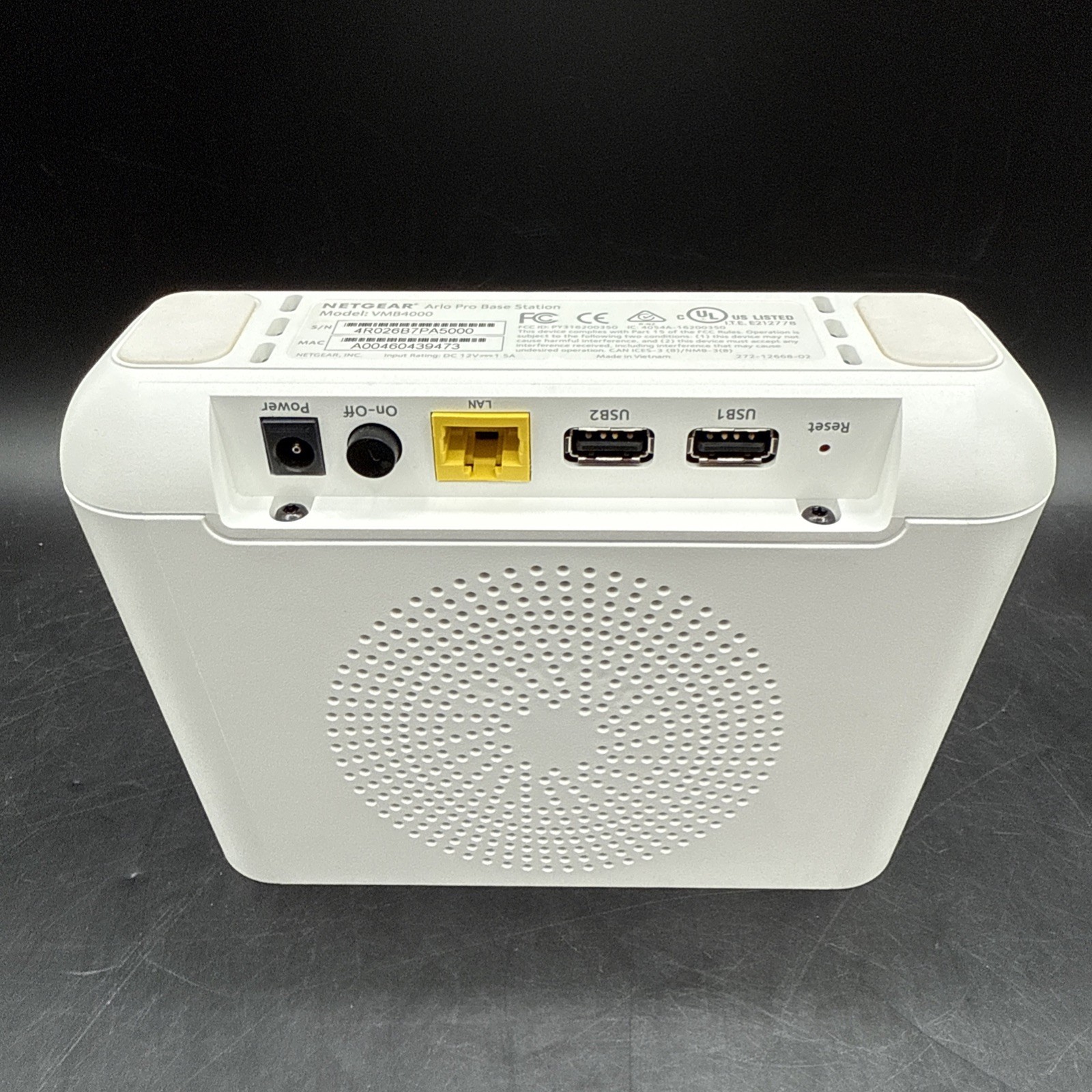 Netgear Arlo Pro VMB4000 Wireless Security Camera Base Station NO AC Adapter