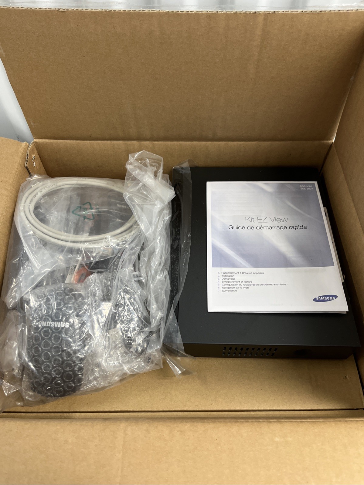 Samsung 4CH Real-Time DVR w/ 4 Hi-Res Cameras 1TB HDD #SDE-3003, NEW (Open Box)