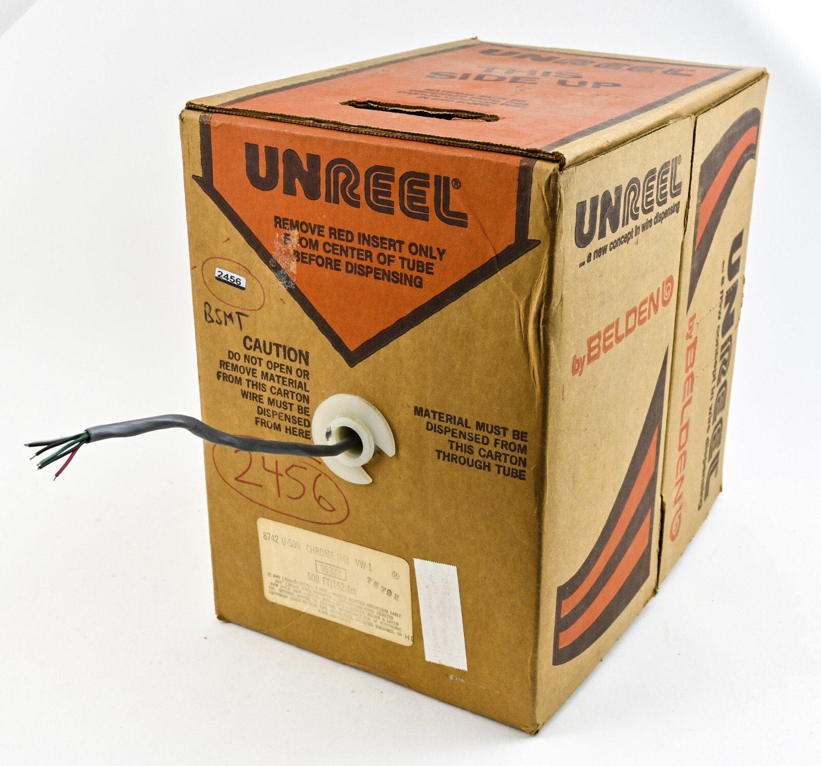 6 Conductor 3 Pairs 22AWG Solid Wire, PVC Ins Approx 500 ft 6 Cond 22 Gauge