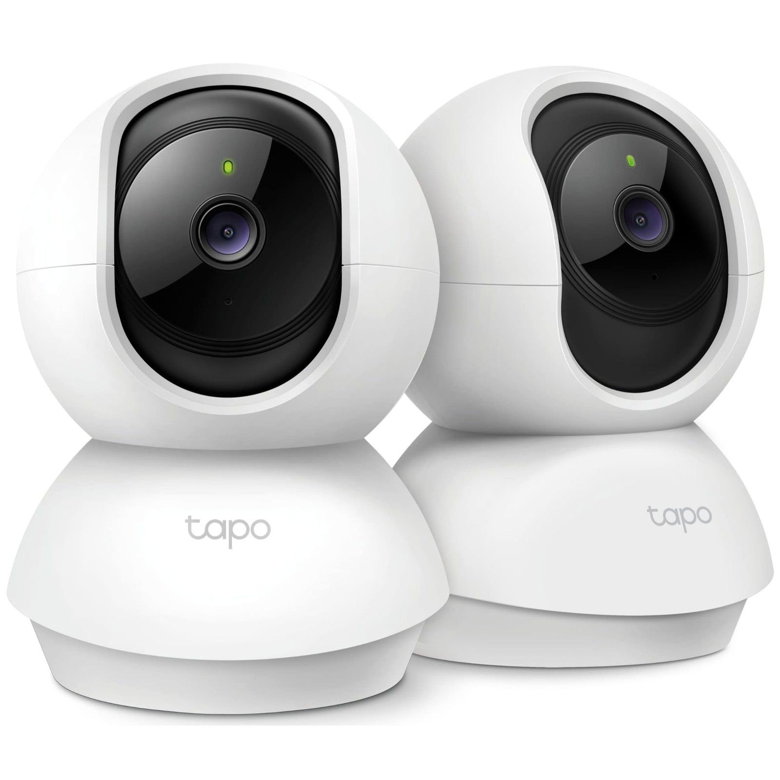 Tapo 2K Pan/Tilt Security Camera for Baby Monitor, Dog 2-Pack, White