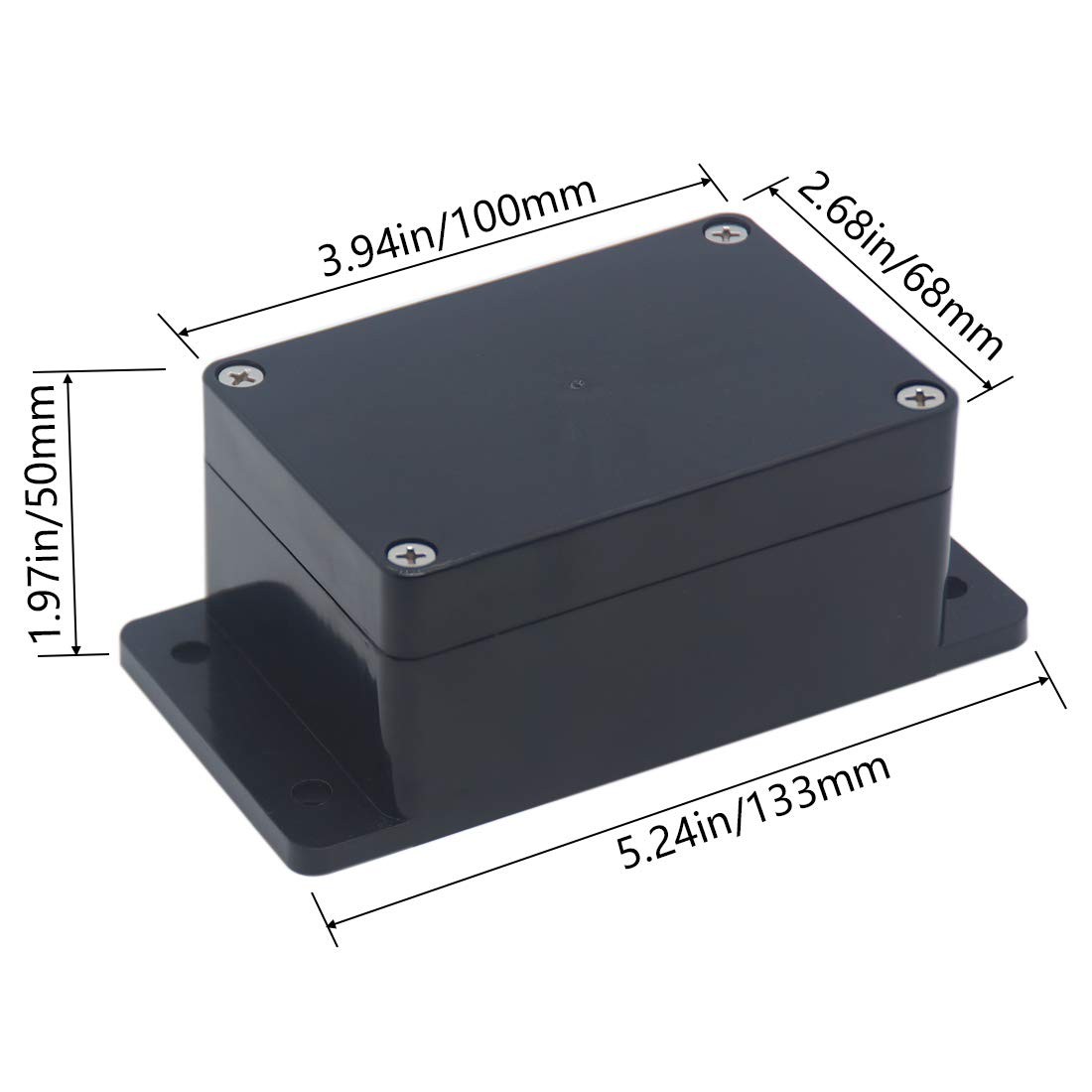 Otdorpatio 2Packs Junction Box IP65 3.94″x2.68″x1.97″(2Pcs), Fixed Ear Design