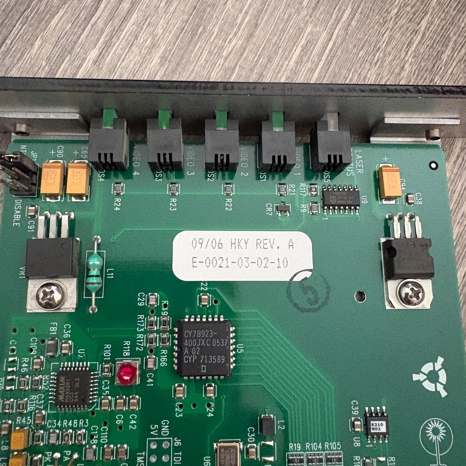 GE Security S7707VT-RST Fiber Optic Video Receiver Card 4 Channel Rack