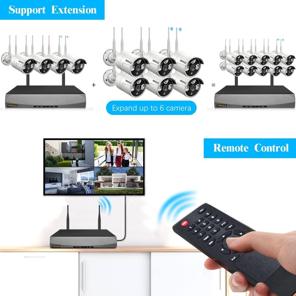 Dual Antennas for Wi-Fi Enhanced AI Human Detected 2K 3.0MP Wireless Security…