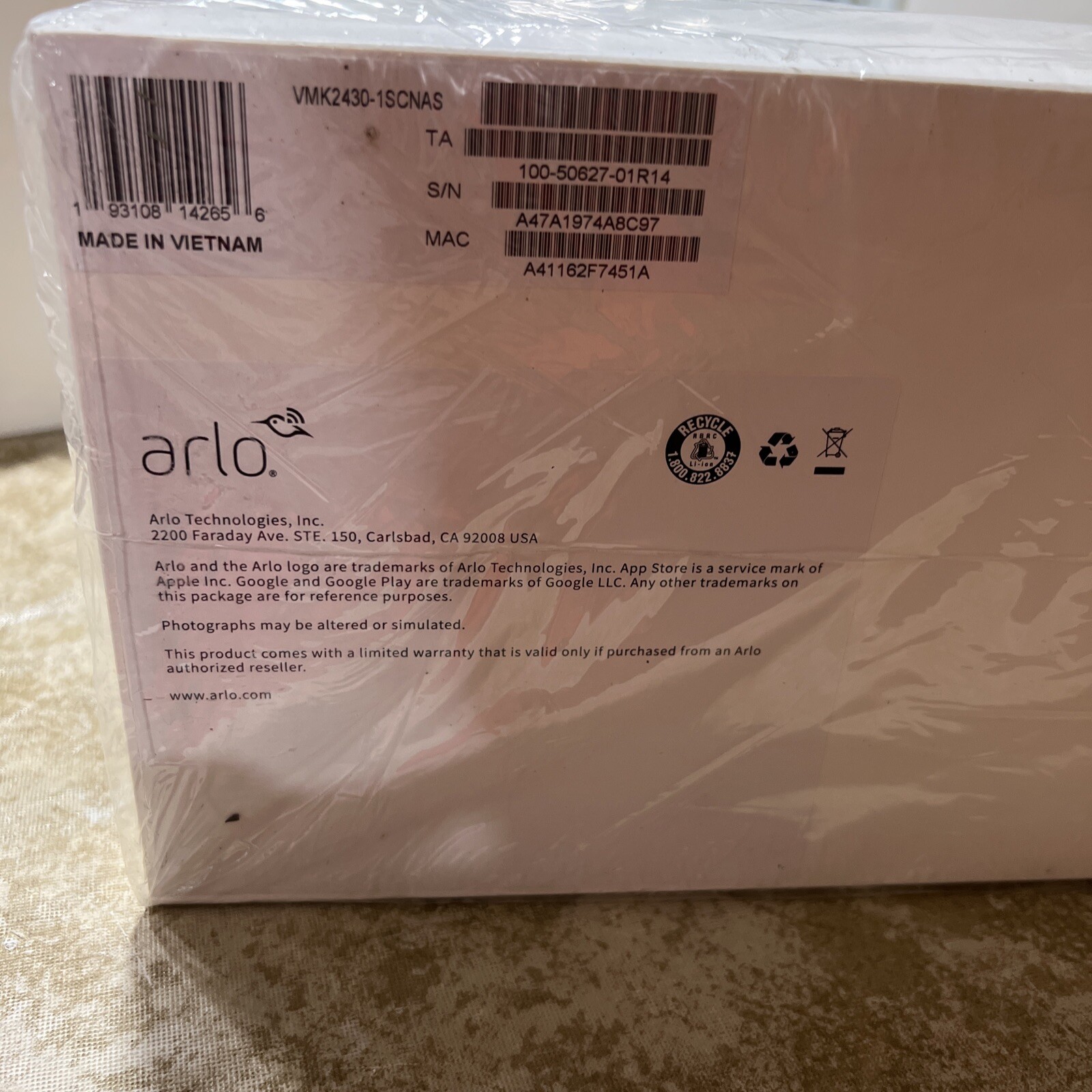 Arlo VMK2430-1SCNAS Wireless Security Camera