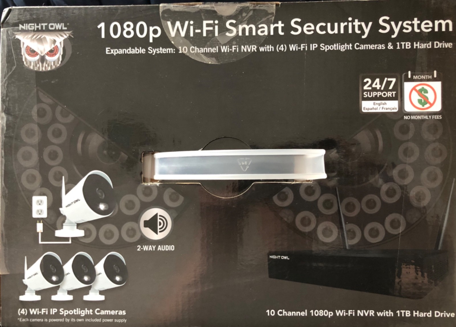 Night Owl 1080p Wi-Fi Security System 10 Channel Wi-Fi 4 Wi-Fi IP Cameras .