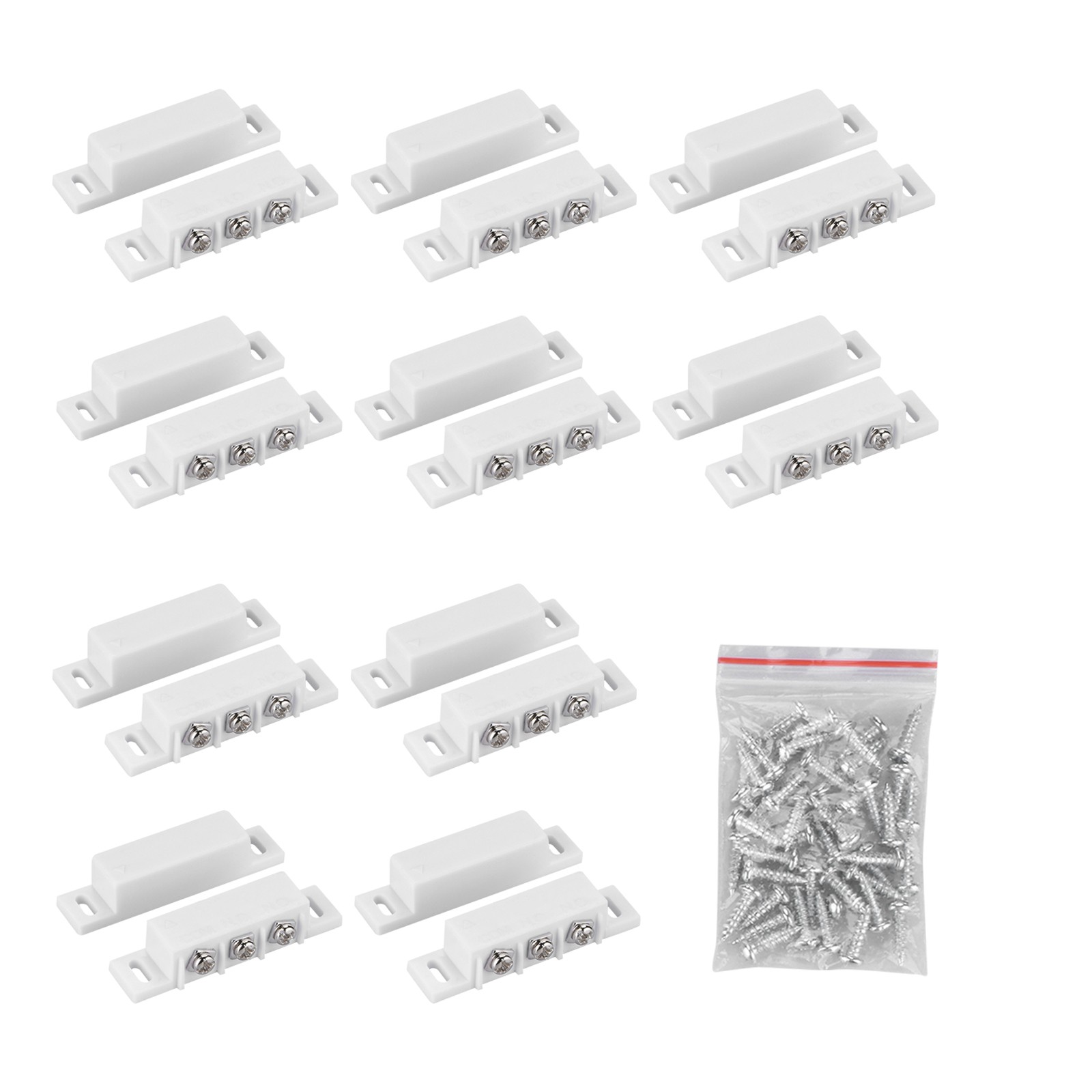 10X ABS 31B For Security Magnetic Reed Switch NC NO Combined Door Contact Sensor