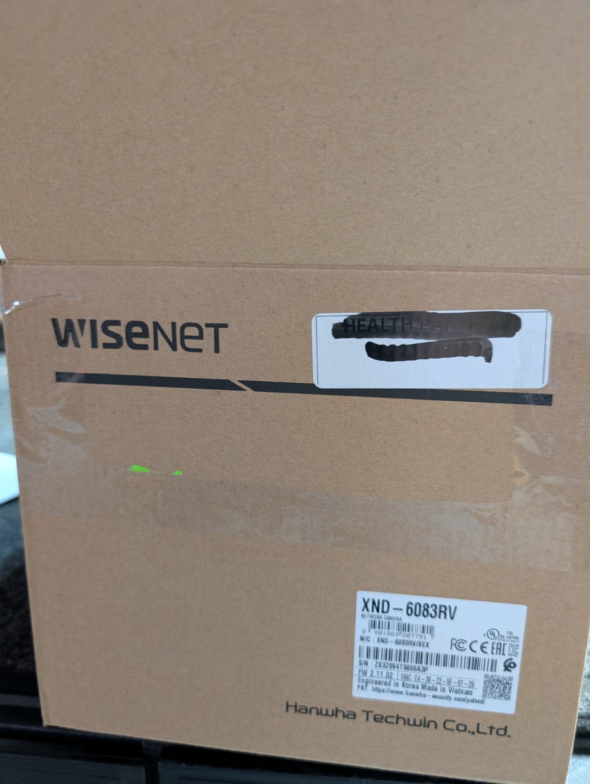 Hanwha Techwin XND-6083RV POE+ 2MP IR Dome AI IP Security Camera 2.8~12mm Lens