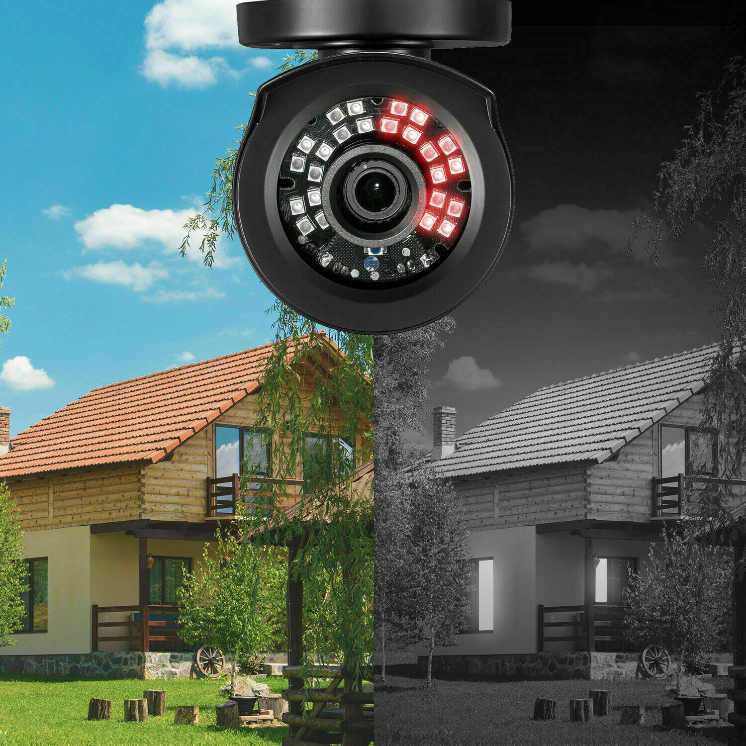 ZOSI 5MP Lite 8CH DVR 1080P Security Camera System Outdoor CCTV 24/7 View IP66