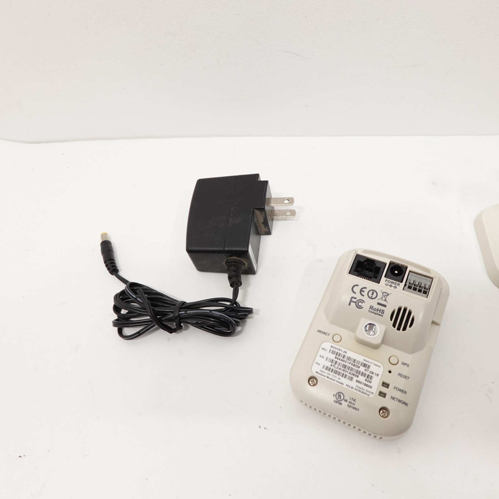 LifeShield SCH1R1-29 White & Black Wired SCH1R0 Camera with Stand & Power Cable
