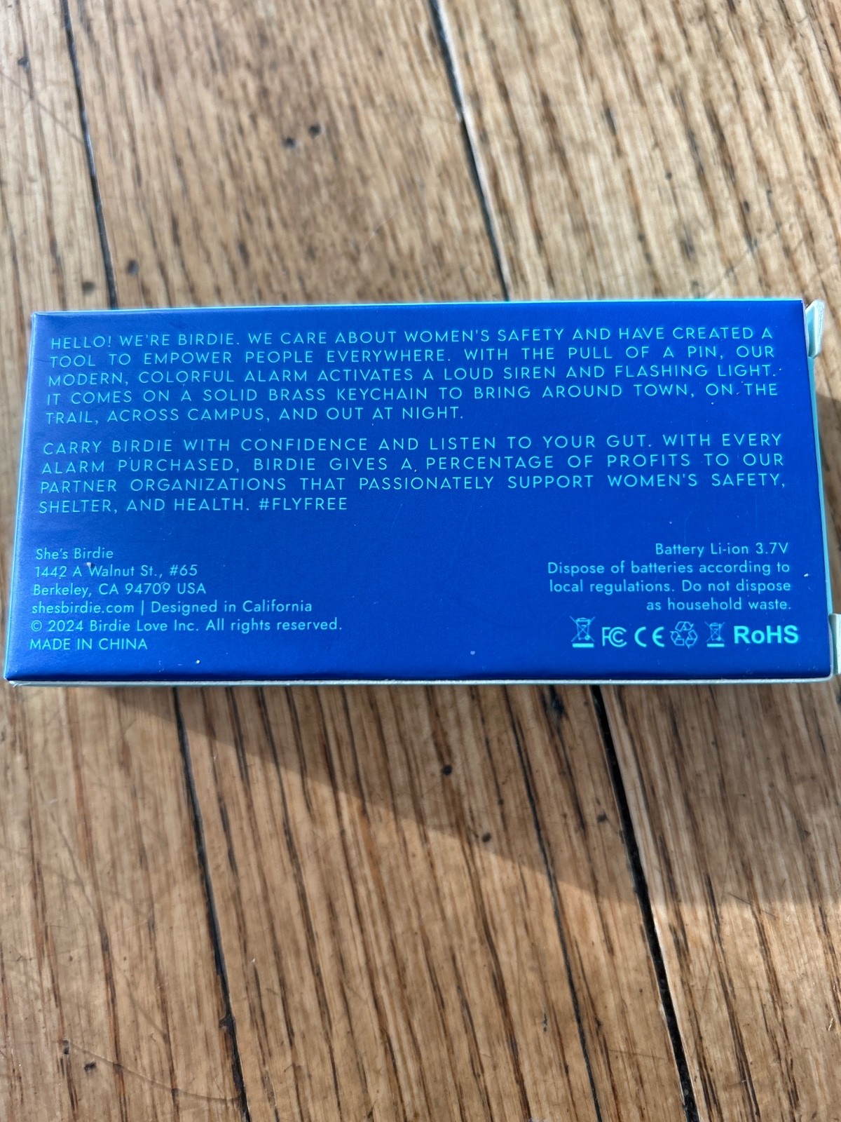She’s Birdie Original 3.0 Personal Safety Alarm (Aqua Blue) New in box!