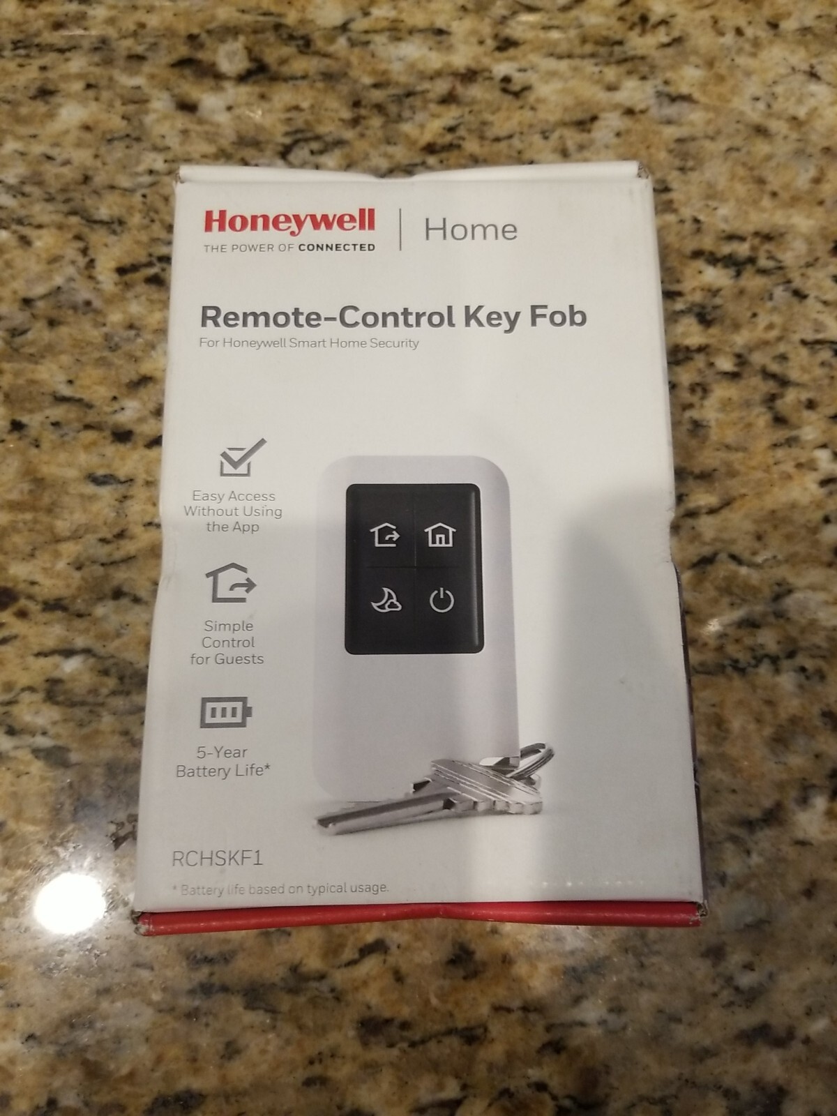 Honeywell Home Smart Home Security Keyfob (RCHSKF1) White *OPEN-BOX/NEW*