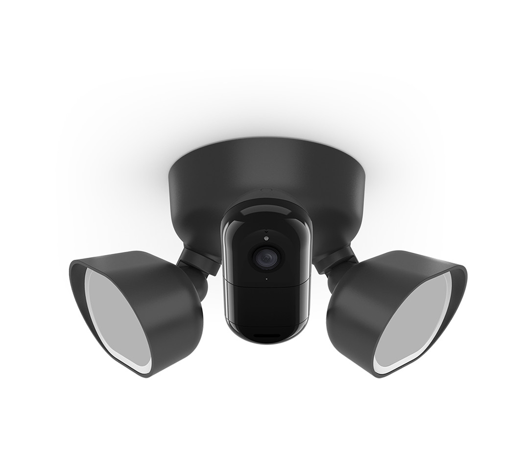 Arlo Ultra 2 Wireless 4 Camera Smart Security System with Wired Floodlight Black