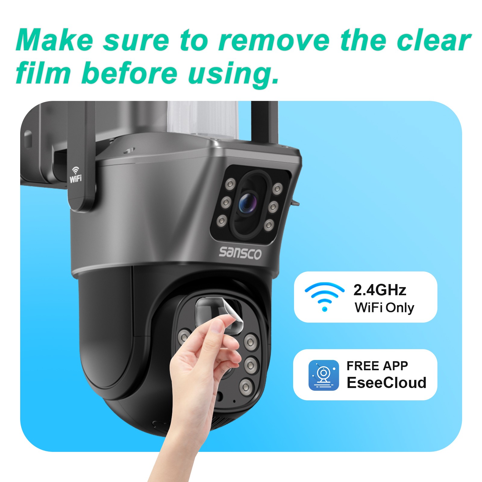 8MP Solar Battery Powered Outdoor Pan/Tilt Home Security Camera System Wireless