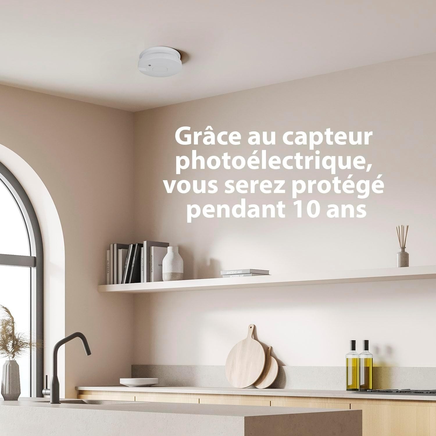 Smartwares 10.04.62 détecteur de fumée – Capteur Optique – Bouton de Test – 85db