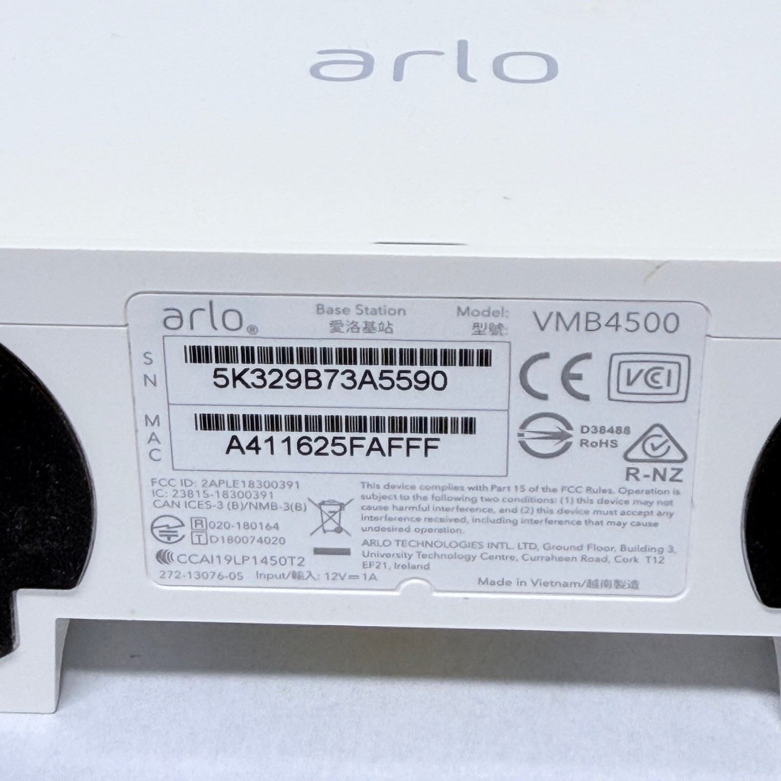 Arlo VMB4500 Base Station Working + 2x VMC2050 Cameras For Parts Repair Bundle