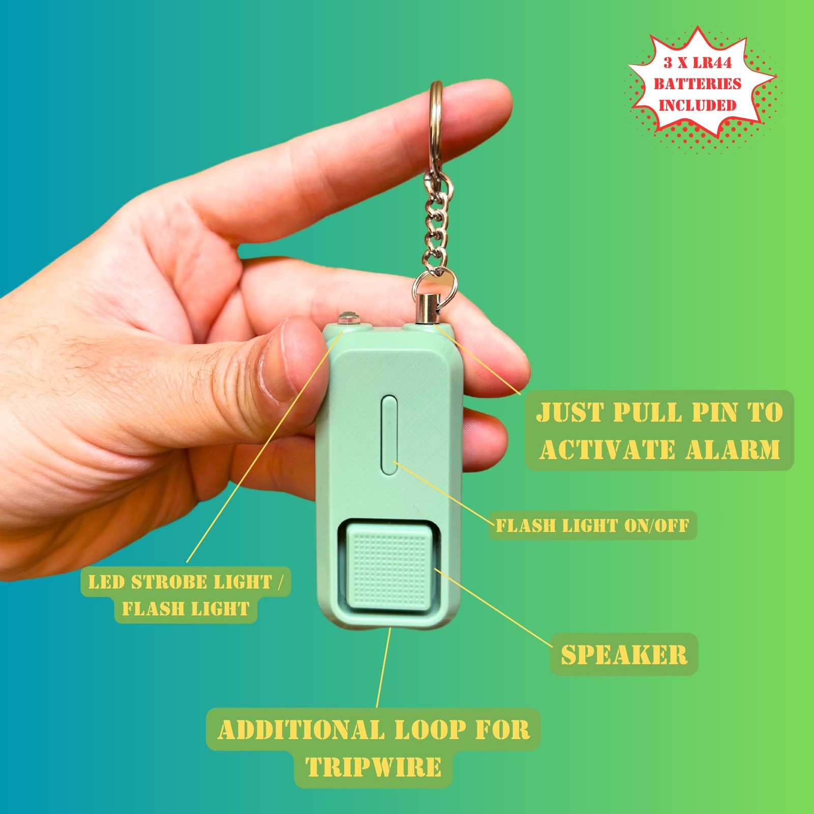 Sound Grenade By 130db Emergency Alarm For Camping & Hiking Tripwire Alarm Bear