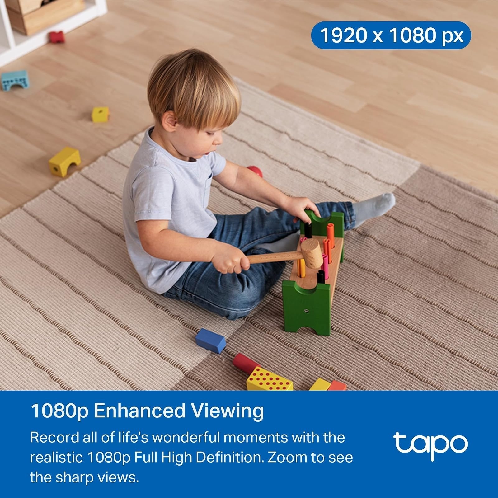 1080P Indoor Pan/Tilt Security Camera – Night Vision, 2-Way Audio, Black