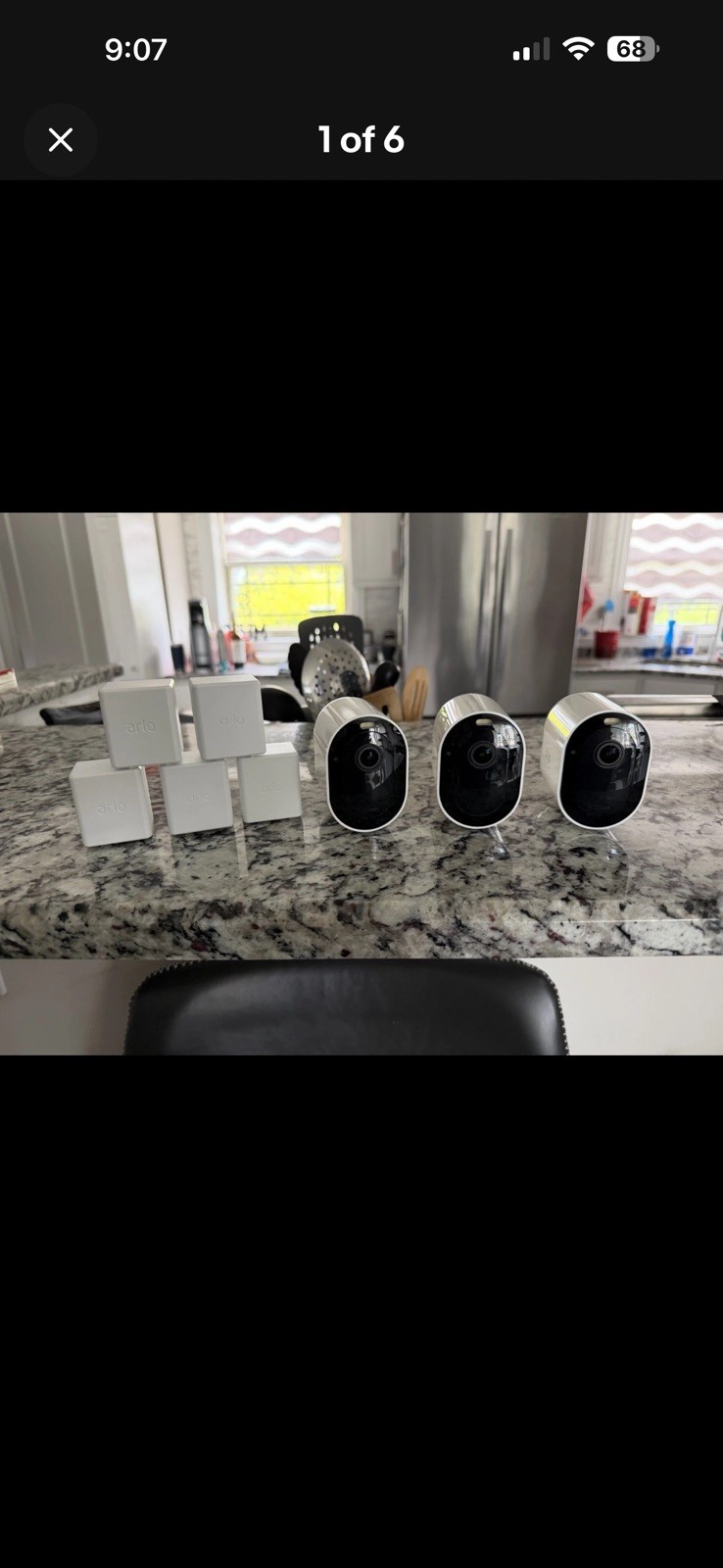 Arlo Pro 5S 2K Indoor/Outdoor Wire Free Spotlight Security Cams (3) +5 Batteries