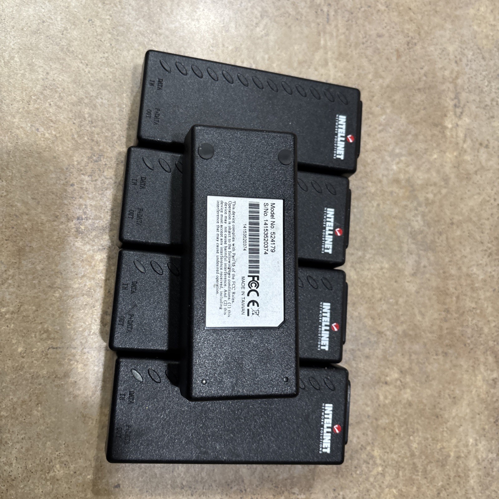 Lot Of 5 Intellinet Power over Ethernet PoE Injector, 48 V DC, IEEE 802.3af Com