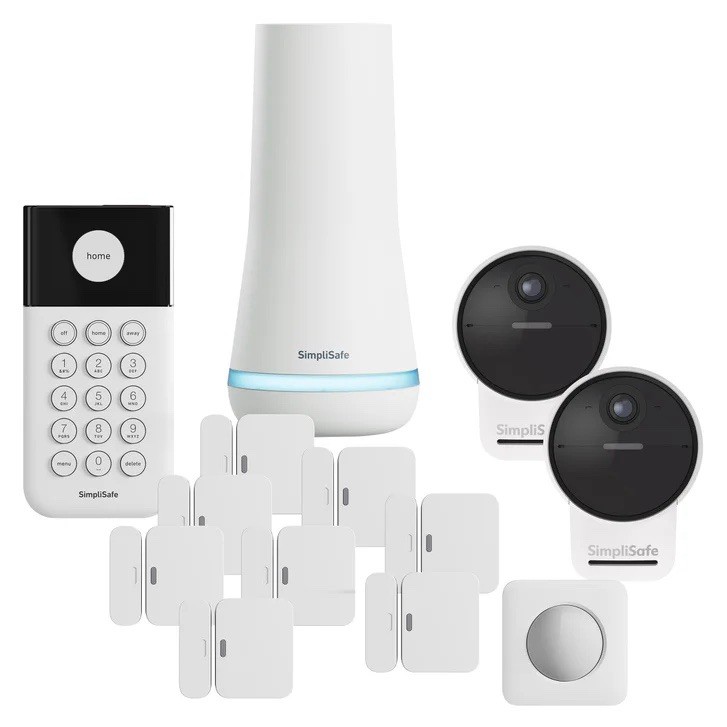 (BRAND NEW) 13-Piece SimpliSafe Security System with 2 Outdoor Camera Series 2