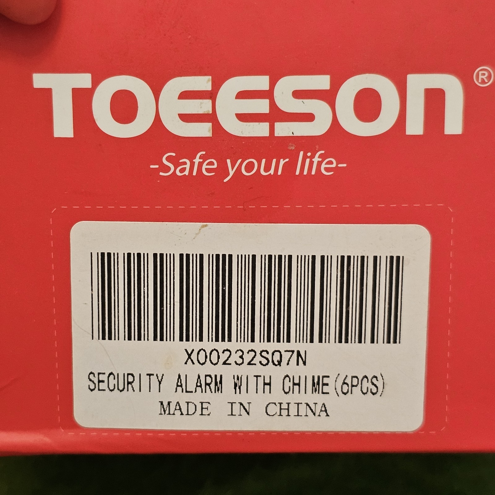 Toeeson Security 6 Alarms With Chime For Doors & Windows Sensors New Open Box