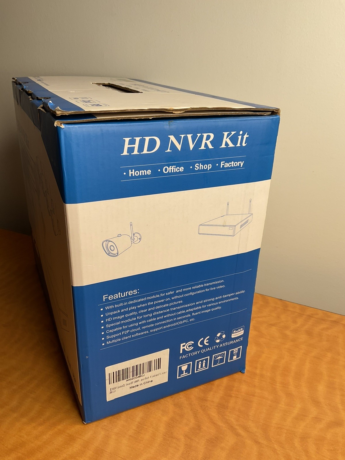 HD NVR KIT 124-21006845 4CH WIRELESS NVR KIT 4 SECURITY CAMERAS KIT