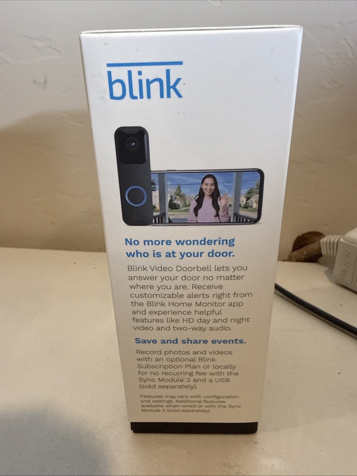 Blink Smart Video Doorbell?BLK Wired or Wireless Wi-fi Day Night Two Way Audio