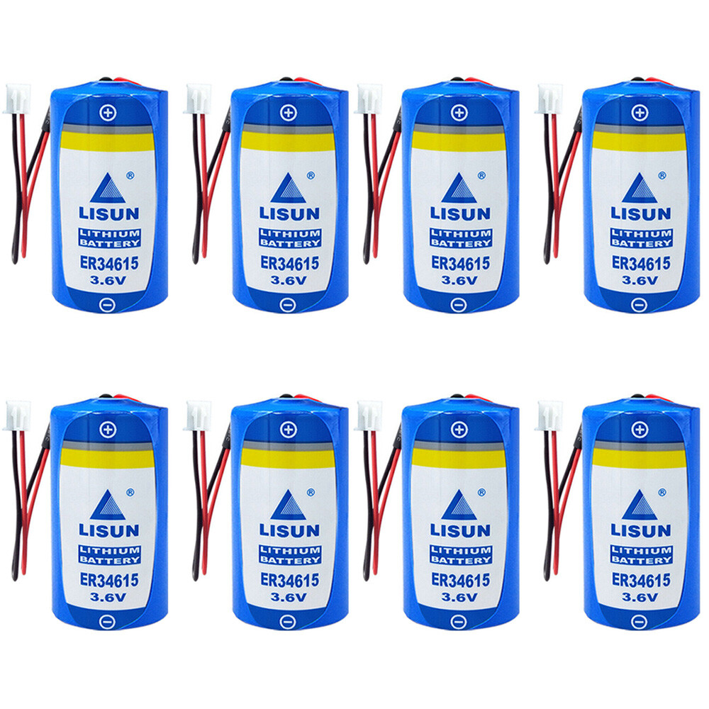 8PCS ER34615 3.6V 19000mAh Battery with 2.54 White Plug for Memory Power Supply