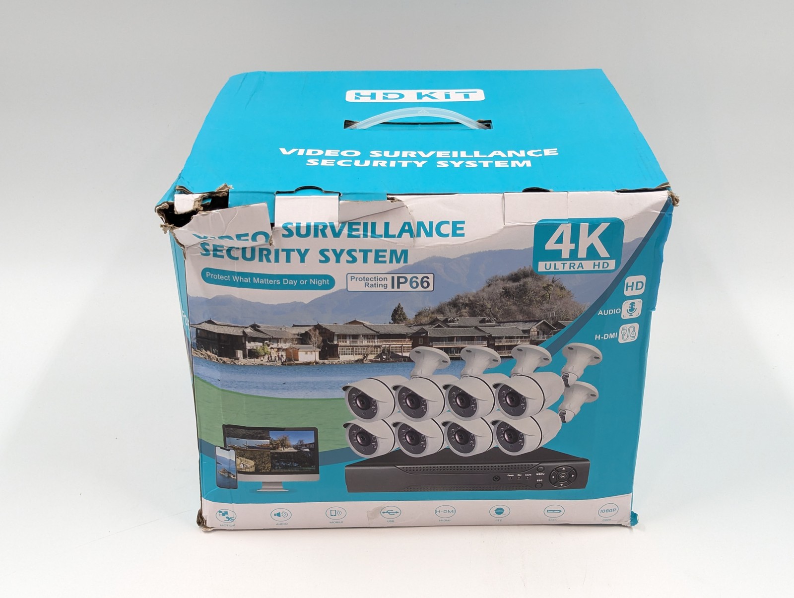 Unbranded 4K Video Surveillance 8-Camera Security System with Video Recording
