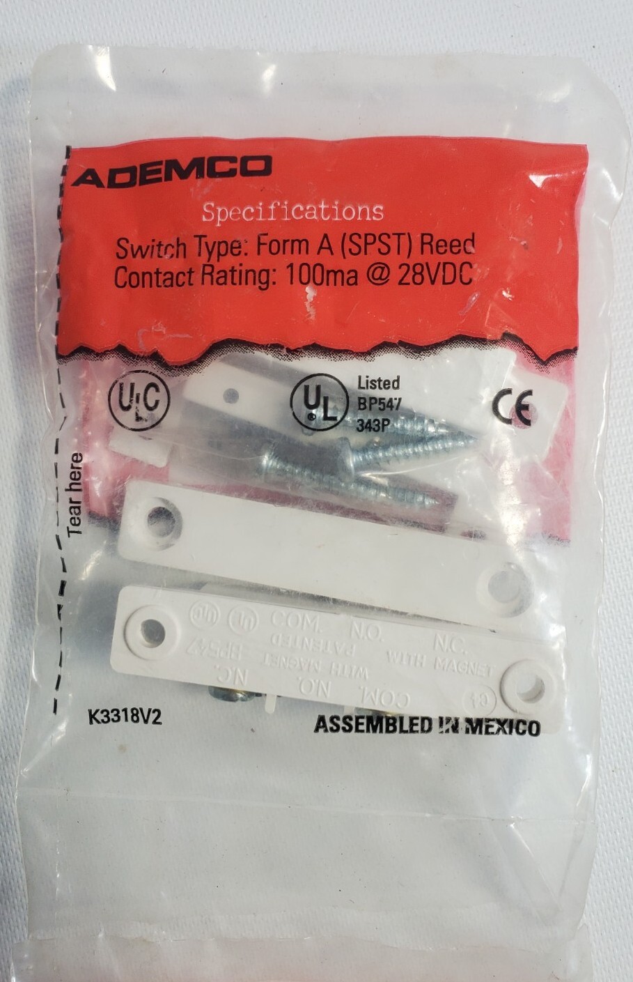 1X ADEMCO PR-20439WH SECURITY CONTACT SENSOR MULTIPLE AVAILABLE
