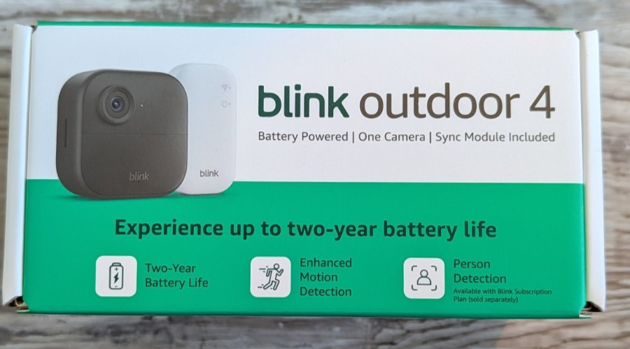 Blink Outdoor 4, Wireless 1-Camera Security System + Sync Module (4th Gen), NEW