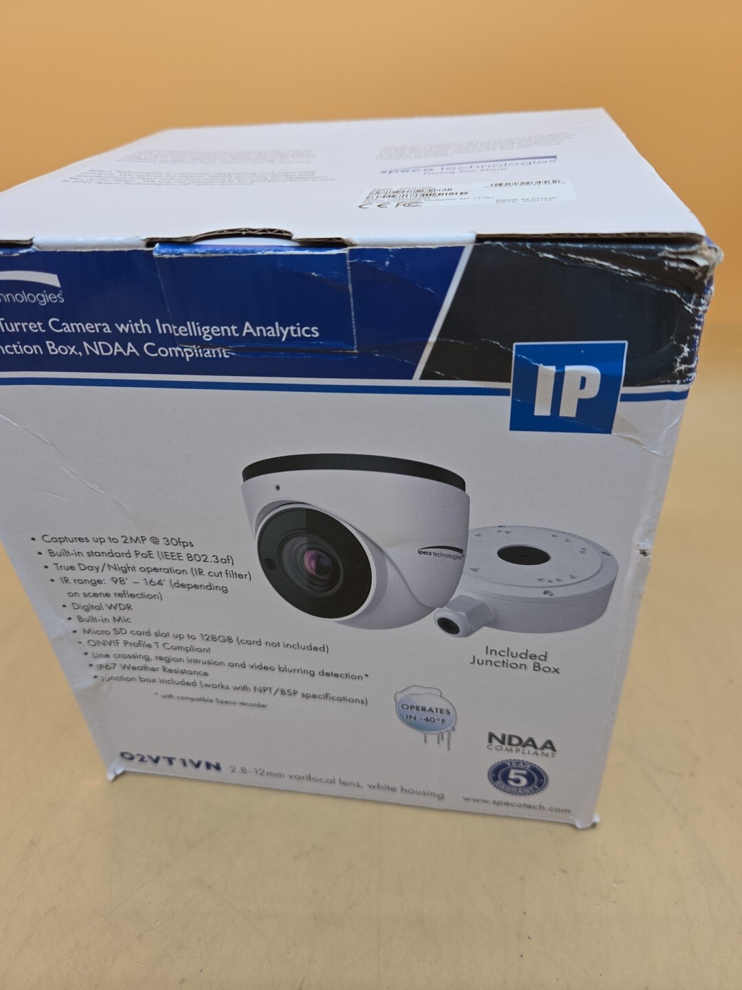 Speco O2VT1VN 2 MP True Day Night IR Digital WDR Buil In Microphone 128 GB IP67