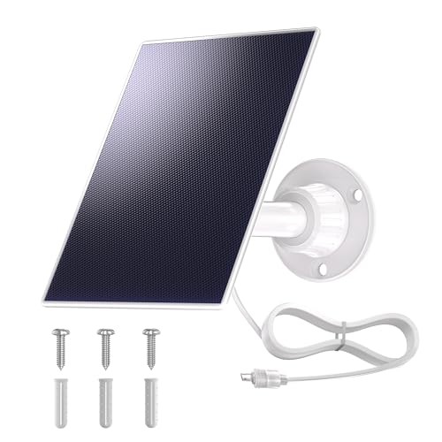 Solar Panel Compatible with Simplisafe Outdoor Camera, IP65 Waterproof, 360°