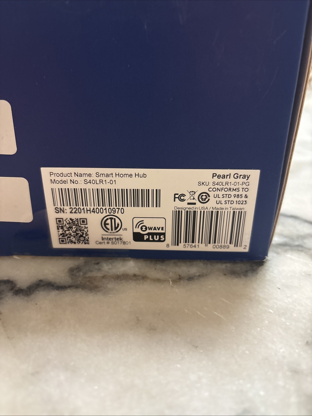 Blue By ADT Smart Home Hub S40LR0-01 Pearl Gray NEW Sealed
