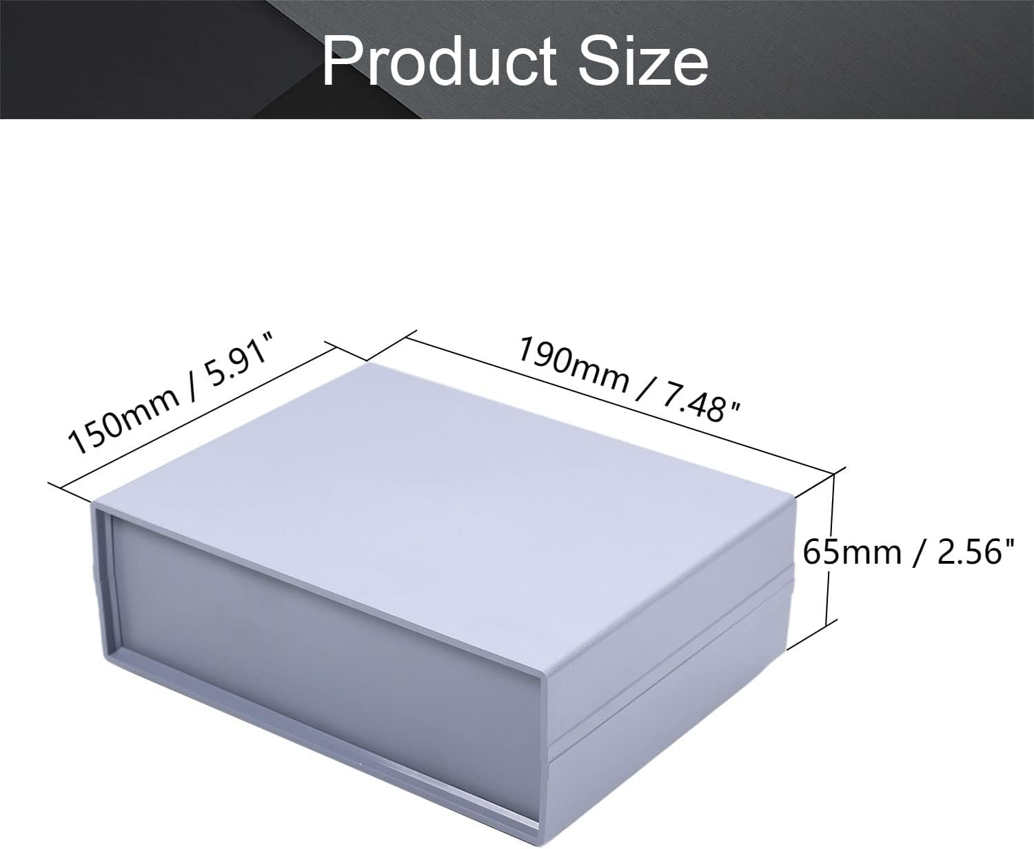 Fielect Junction Box Electrical Project ABS 1pcs 192x150x65mm, Gray