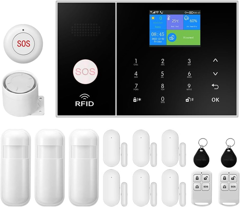 Wireless Home Alarm System, DIY Wifi Alarm System for Home Security with APP Ale