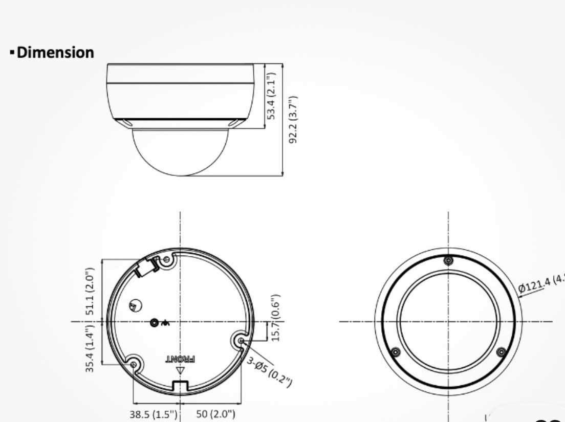 CMIP7342W-28MDA HD IP 4MP 2.8 mm WDR Bolt In Mic Deep Learn Vandal Dome Camera