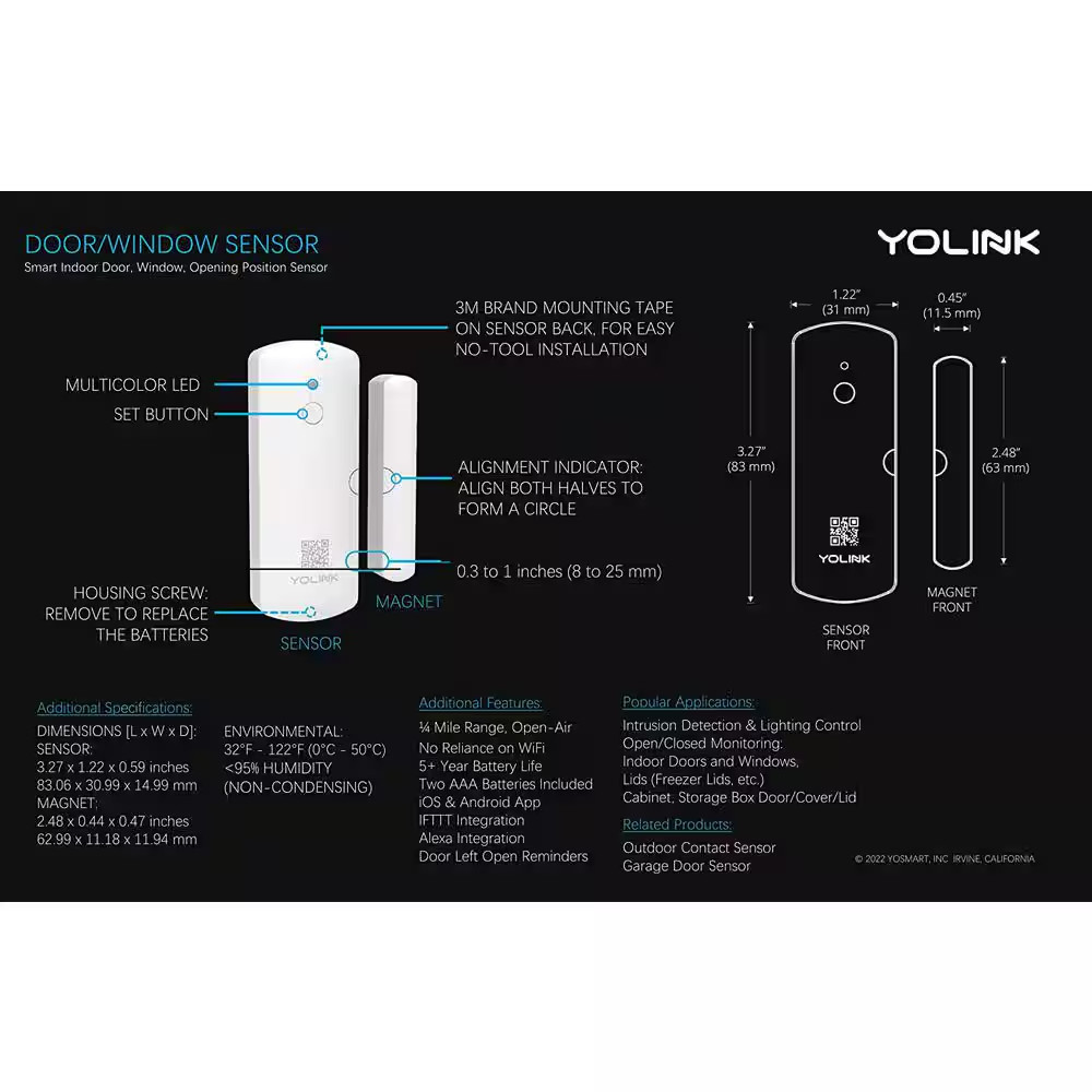 Home Security System, Wireless Smart DIY Alarm Kit, with App/Email/Limited SMS A