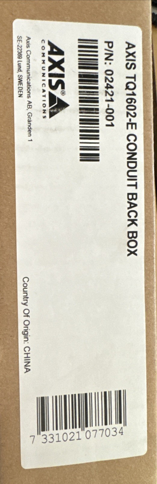 AXIS TQ1602-E Camera conduit back box flush (02421-001) NEW SEALED