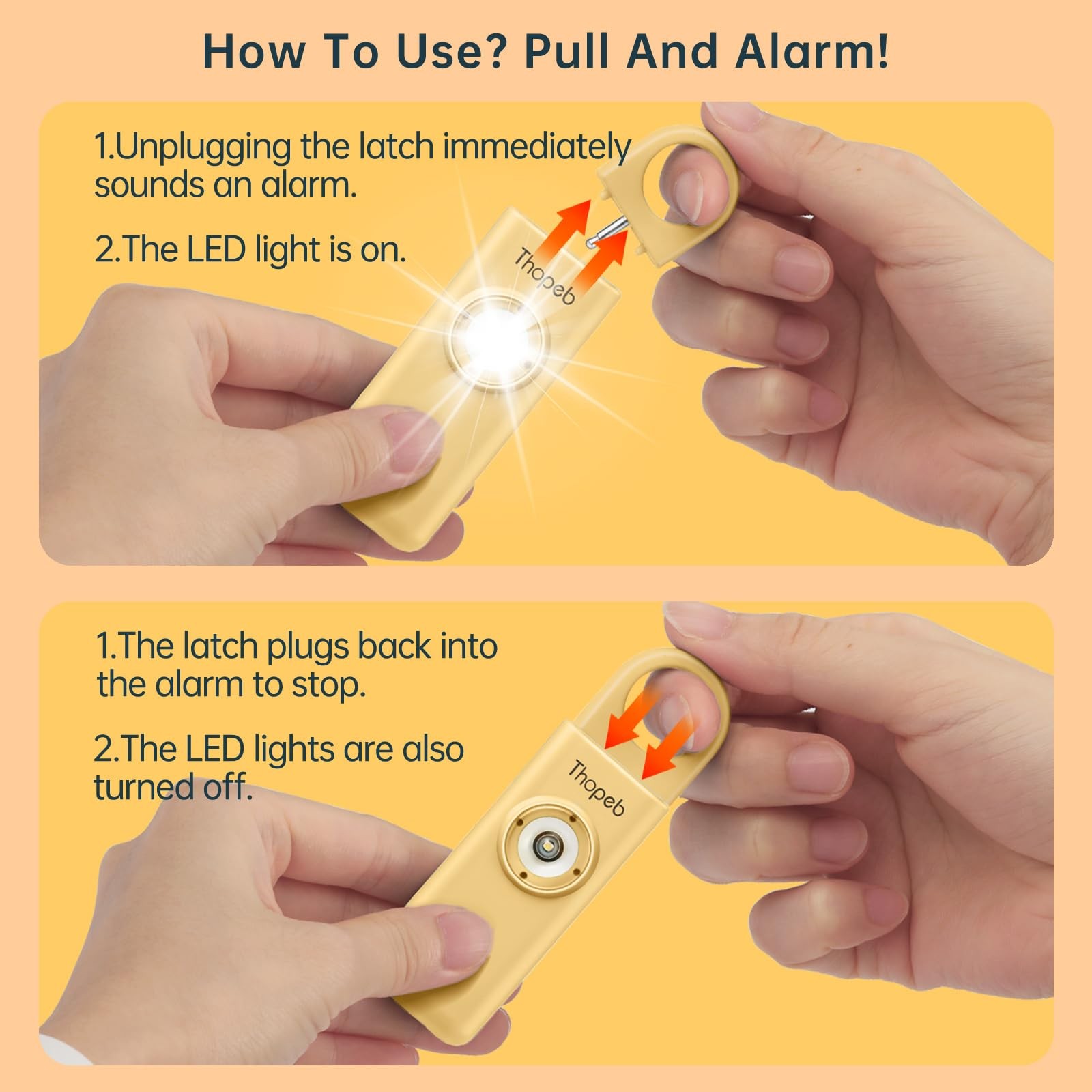 –The Original Personal Safety Alarm for – Elders & Keychain Siren – 135dB Lou…