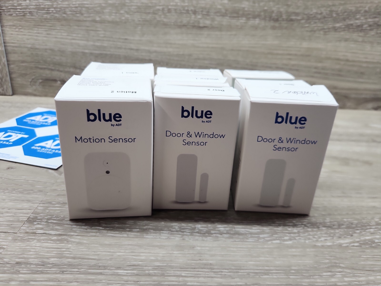 12 Pcs. Blue By ADT Smart Home Full Security System With Outdoor Camera-OPEN BOX