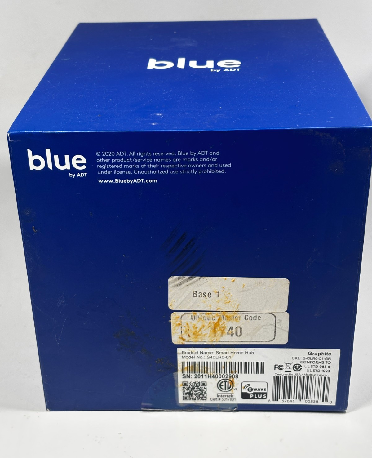 Blue by ADT Smart Home Hub Graphite S40LR0-01 New in Box