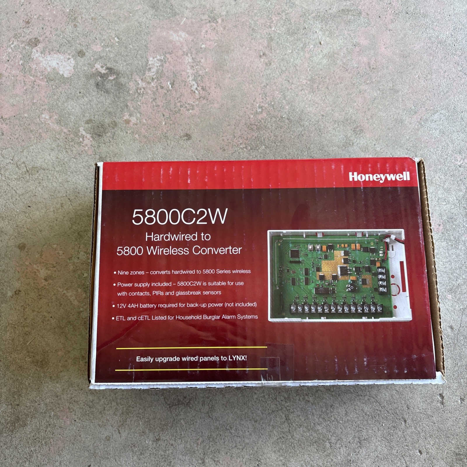 Honeywell 5800C2W Hardwired to 5800 Wireless Converter New Open Box