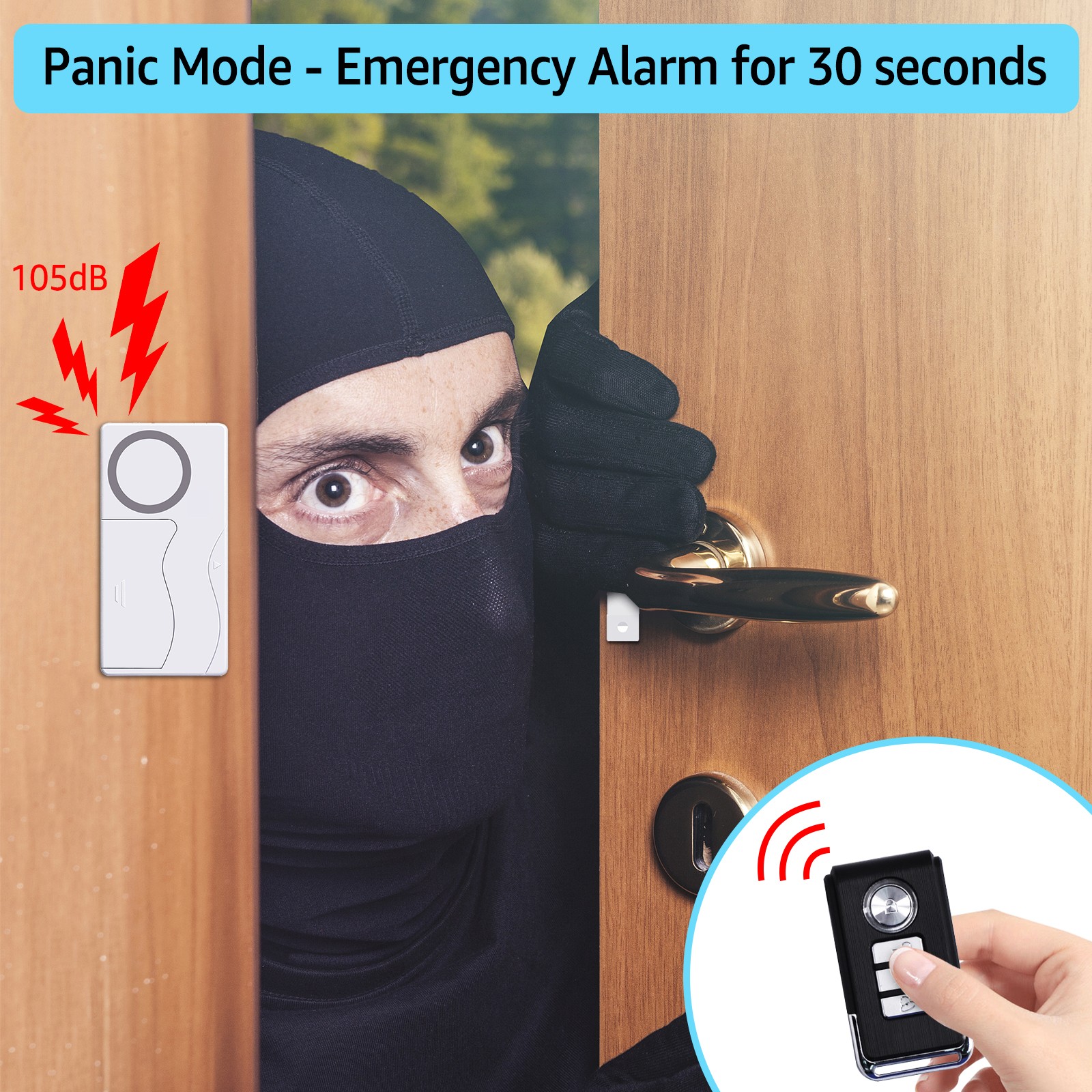 Wireless Magnetic Sensor Door Window Burglar Alarm with Remote Control Home Shop