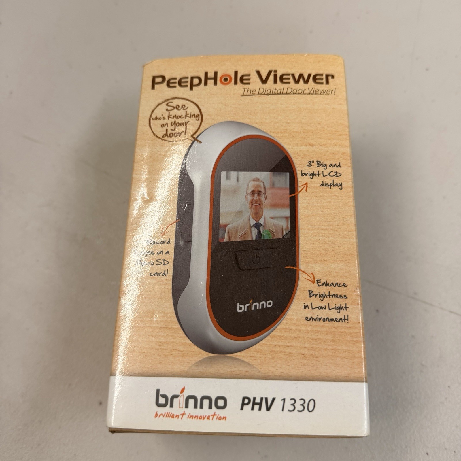 Brinno Peep Hole Viewer Model PHV 1330 w/ 3″ LCD Display New In Box!!