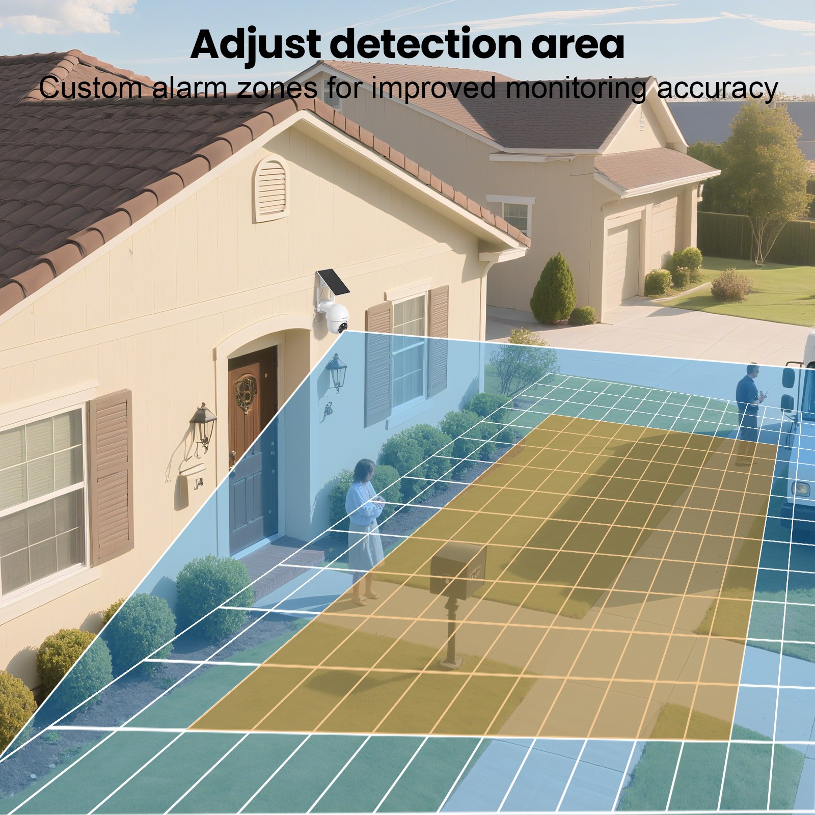 ARCCTV Outdoor 4MP Solar Security Camera 360° PTZ WiFi Battery Smart Home IP66
