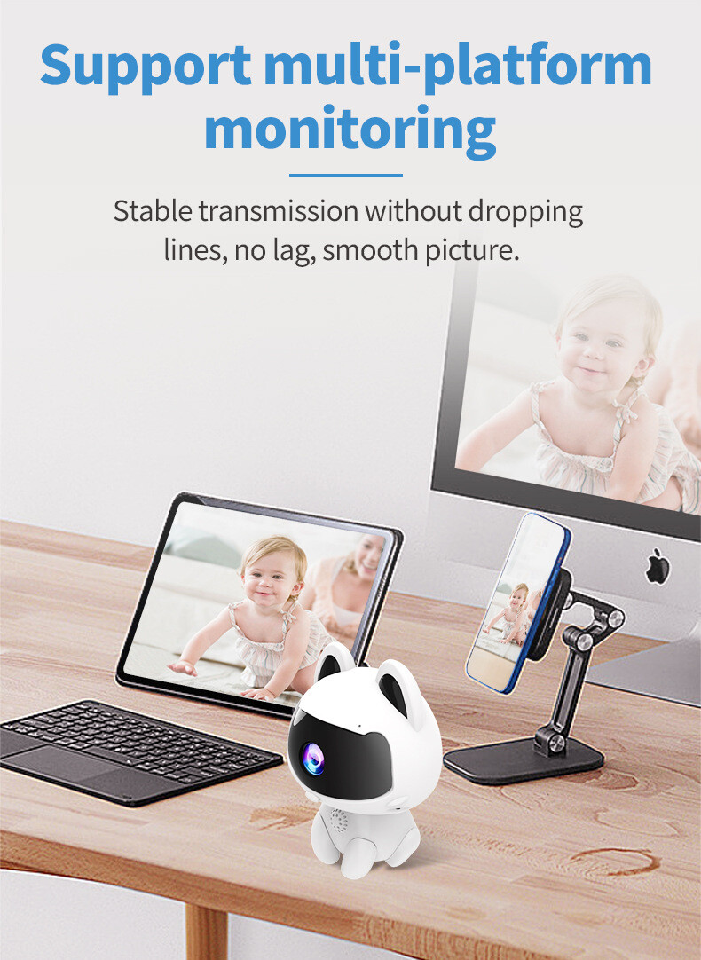 Smart Cat V380 Surveillance Video Camera Baby Monitor