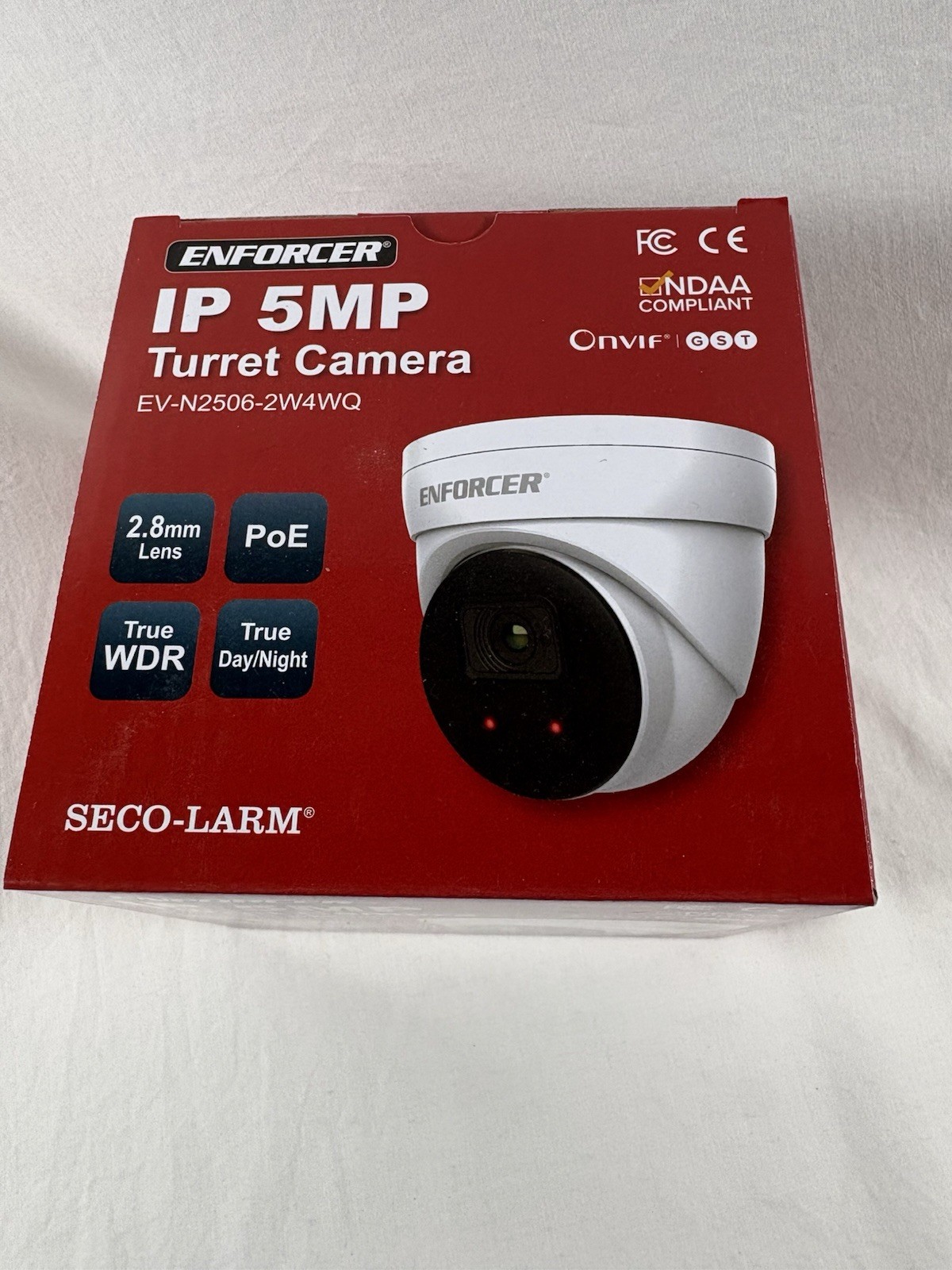 Seco-Larm EV – N2506-2W4WQ IP 5 MP Enforcer Turret Camera New