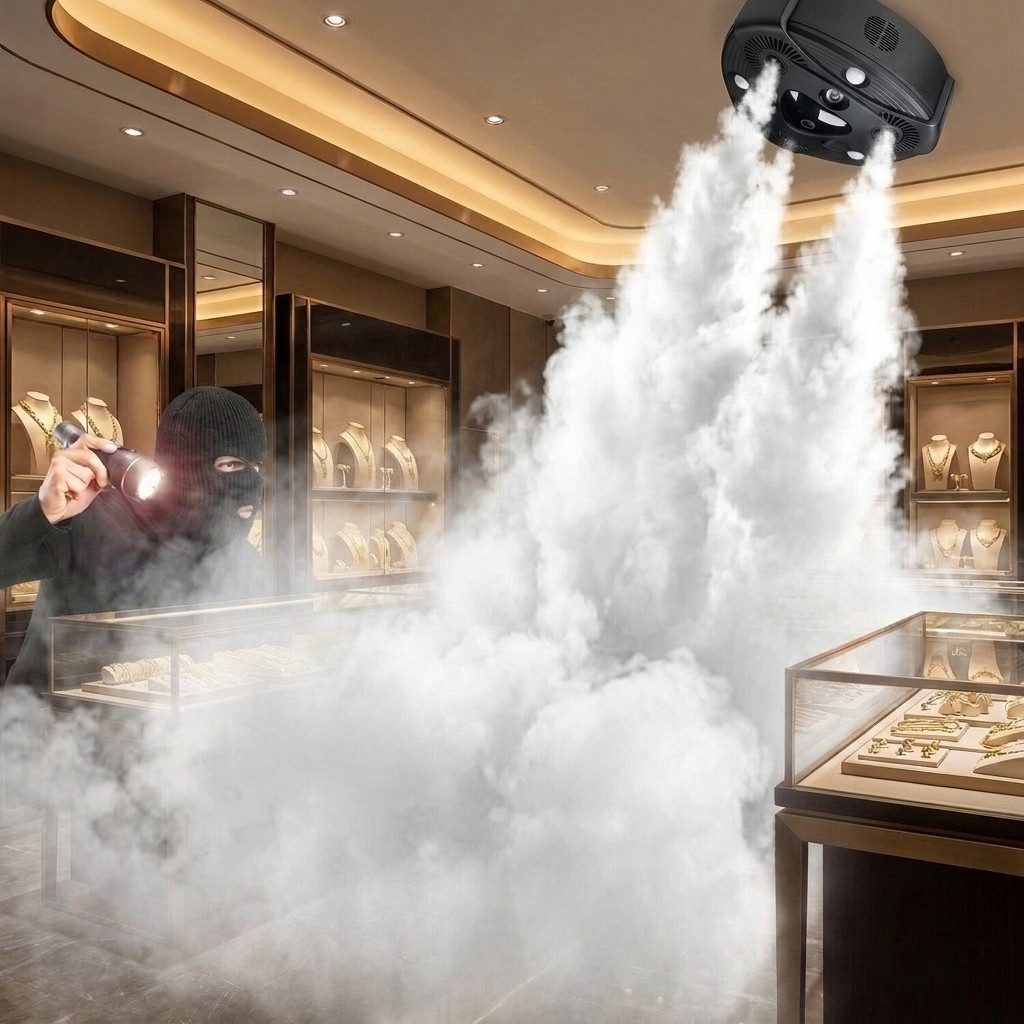 Small Tool Intelligent Security Fog Generator House Alarm System Suitable stores